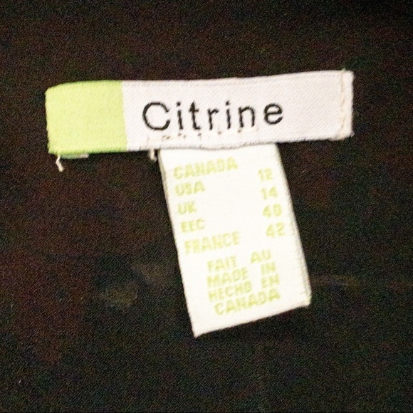 Citrine Dress Black Red Floral Print Midi Long Sheer Ruffle Hem Womens Size 12 - Picture 4 of 5